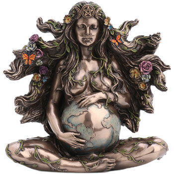 Dom Statuetki i figurki  Signes Grimalt Figura Bogini Gaia-Madre Srebrny