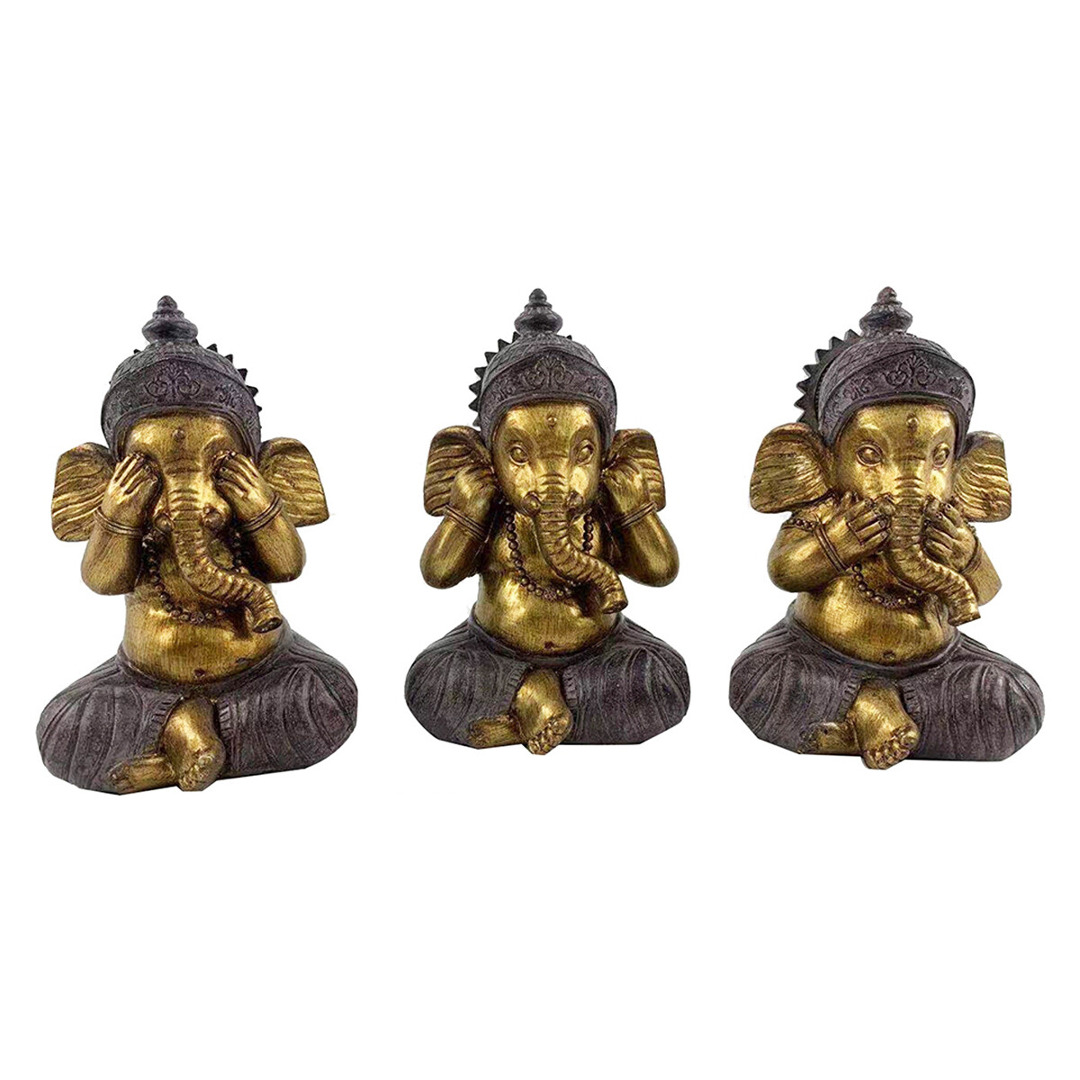 Dom Statuetki i figurki  Signes Grimalt Rysunek Ganesha 3 Jednostki Złoty