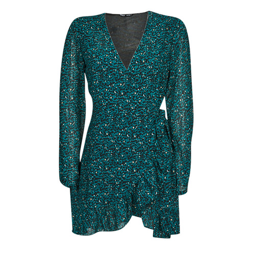 tekstylia Damskie Sukienki krótkie Only ONLKACEY FR L/S WRAP DRESS PTM Zielony