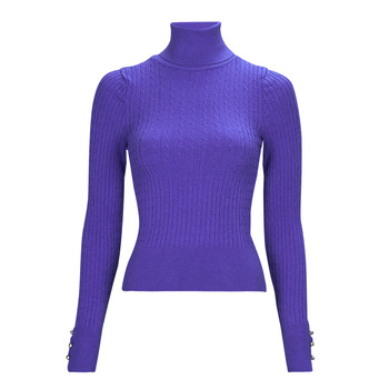 tekstylia Damskie Swetry Only ONLLORELAI LS CABLE ROLLNECK KNT Fioletowy