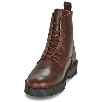Selected SLHRICKY LEATHER LACE-UP BOOT Brązowy
