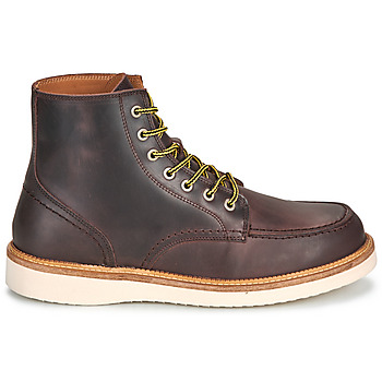 Selected SLHTEO NEW LEATHER MOC-TOE BOOT Brązowy