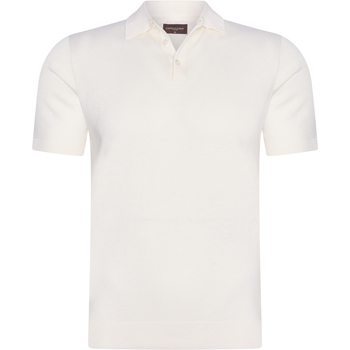 tekstylia Męskie Koszulki polo z krótkim rękawem Cappuccino Italia Plain Polo Biały