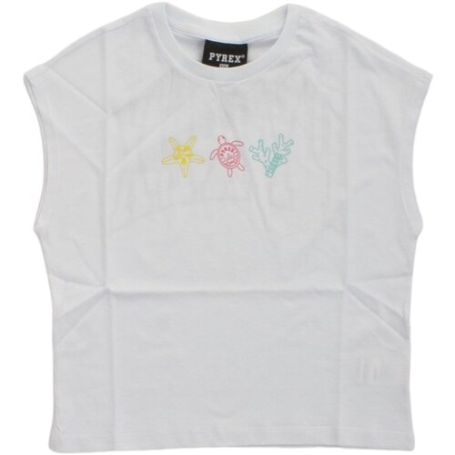 tekstylia Dziewczynka T-shirty z krótkim rękawem Pyrex 033925 Biały