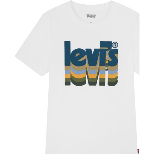 tekstylia Dziewczynka T-shirty z krótkim rękawem Levi's 212103 Biały