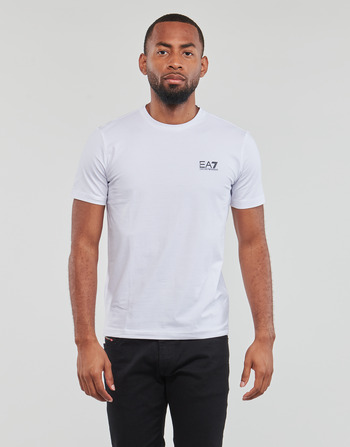 tekstylia Męskie T-shirty z krótkim rękawem Emporio Armani EA7 CORE IDENTITY TSHIRT Biały