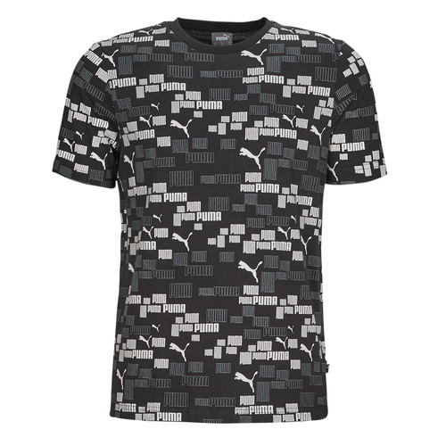 tekstylia Męskie T-shirty z krótkim rękawem Puma ESS+ LOGO LAB AOP TEE Czarny / Szary