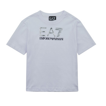 tekstylia Chłopiec T-shirty z krótkim rękawem Emporio Armani EA7 VISIBILITY TSHIRT Biały