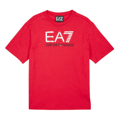 tekstylia Chłopiec T-shirty z krótkim rękawem Emporio Armani EA7 VISIBILITY TSHIRT Czerwony