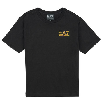 tekstylia Chłopiec T-shirty z krótkim rękawem Emporio Armani EA7 CORE ID TSHIRT Czarny / Złoty