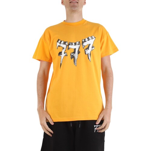 tekstylia Męskie T-shirty z krótkim rękawem Triplosette 777 TRSM465 Żółty