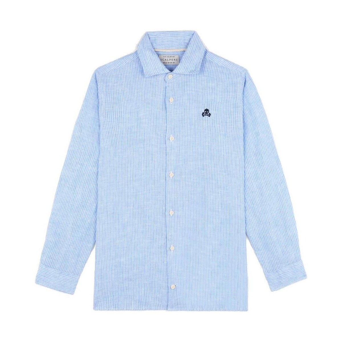 tekstylia Chłopiec Koszule z długim rękawem Scalpers  Niebieski