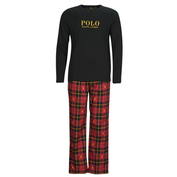 tekstylia Męskie Piżama / koszula nocna Polo Ralph Lauren L/S PJ SLEEP SET Czarny / Czerwony