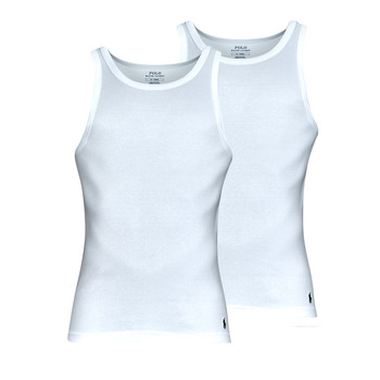 tekstylia Męskie Topy na ramiączkach / T-shirty bez rękawów Polo Ralph Lauren CLASSIC TANK 2 PACK Biały