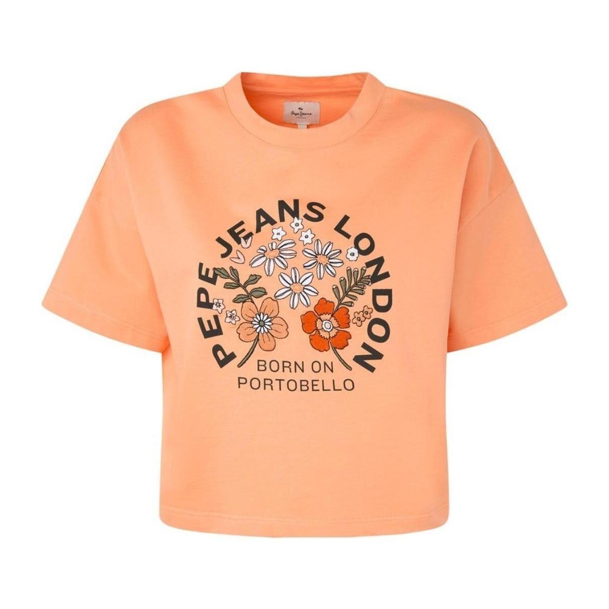 tekstylia Damskie T-shirty z krótkim rękawem Pepe jeans  Pomarańczowy