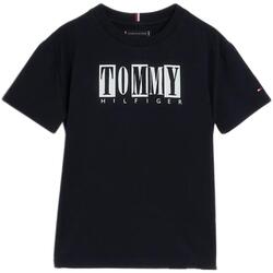 tekstylia T-shirty z krótkim rękawem Tommy Hilfiger  Niebieski
