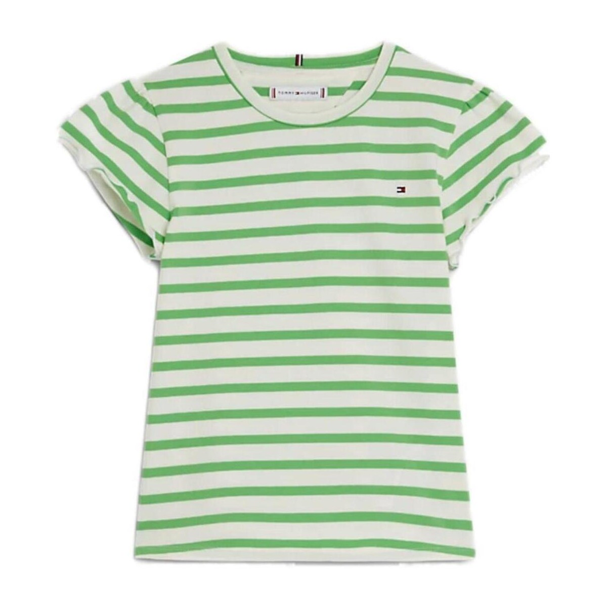 tekstylia Dziewczynka T-shirty z krótkim rękawem Tommy Hilfiger  Zielony