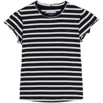 tekstylia Dziewczynka T-shirty z krótkim rękawem Tommy Hilfiger  Niebieski