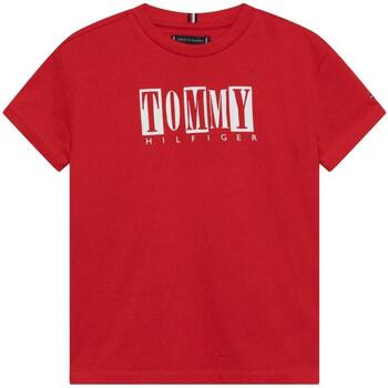 tekstylia Chłopiec T-shirty z krótkim rękawem Tommy Hilfiger  Czerwony