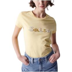 tekstylia Damskie T-shirty z krótkim rękawem Salsa  Żółty