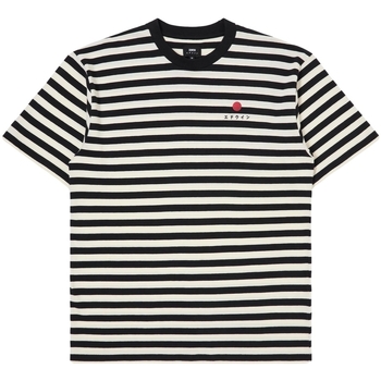 tekstylia Męskie T-shirty i Koszulki polo Edwin Basic Stripe T-Shirt - Black/White Wielokolorowy