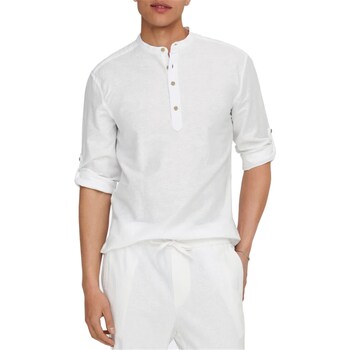 tekstylia Męskie Koszule z długim rękawem Only & Sons  22009883 Biały