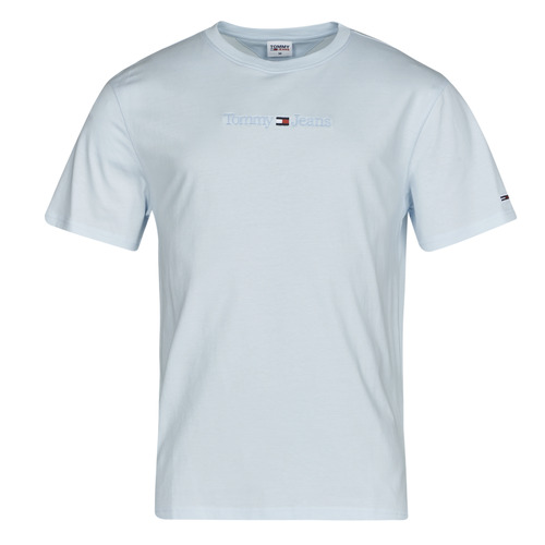 tekstylia Męskie T-shirty z krótkim rękawem Tommy Jeans TJM CLSC SMALL TEXT TEE Niebieski / Ciel