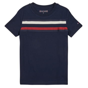 tekstylia Chłopiec T-shirty z krótkim rękawem Tommy Hilfiger GLOBAL STRIPE TEE S/S Marine