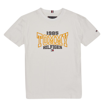 tekstylia Chłopiec T-shirty z krótkim rękawem Tommy Hilfiger TOMMY 1985 VARSITY TEE S/S Biały