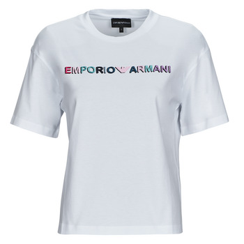 tekstylia Damskie T-shirty z krótkim rękawem Emporio Armani 6R2T7S Biały