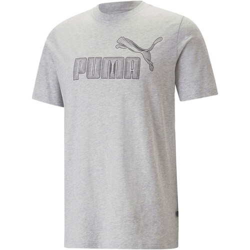tekstylia Męskie T-shirty z krótkim rękawem Puma  Szary