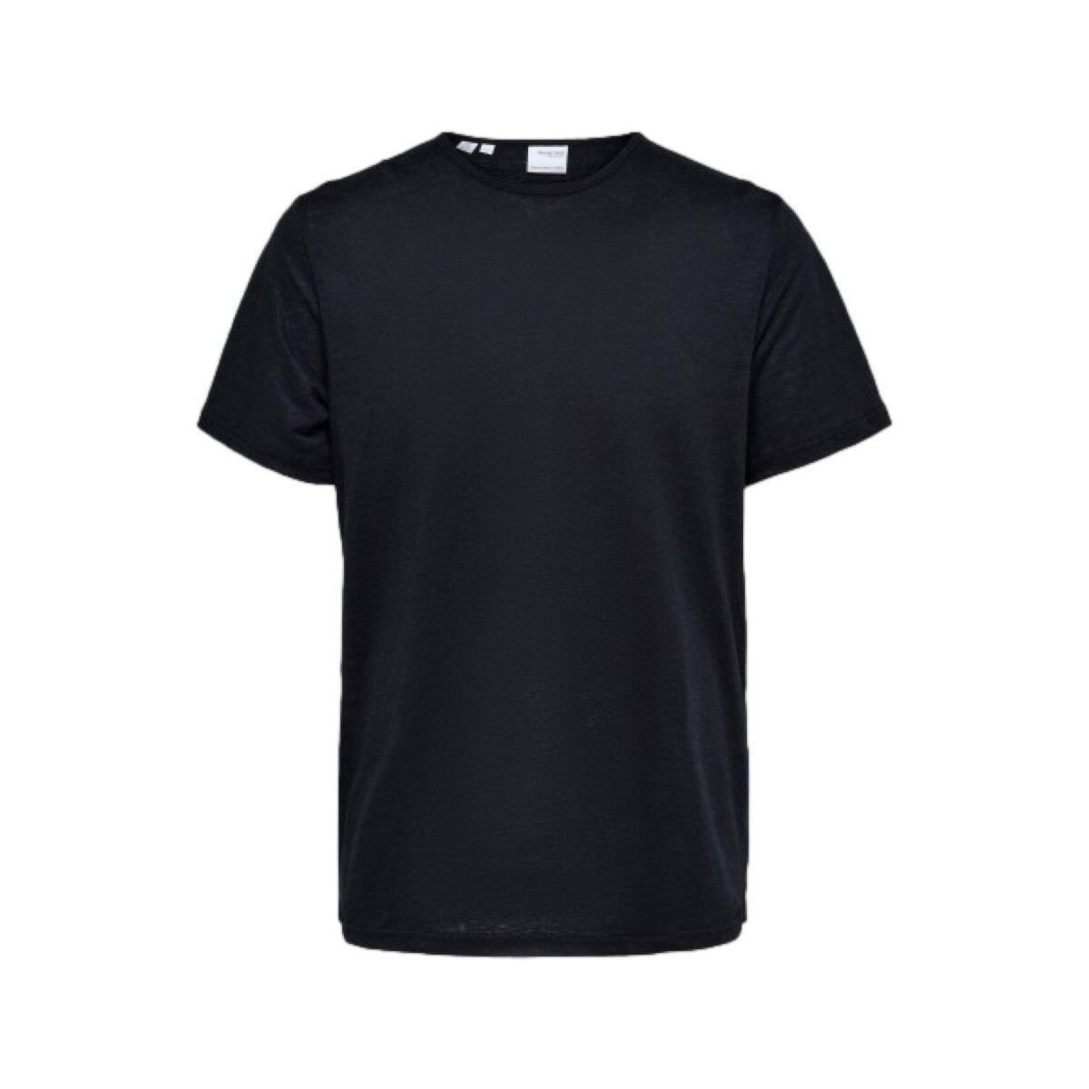 tekstylia Męskie T-shirty i Koszulki polo Selected T-Shirt Bet Linen - Black Czarny