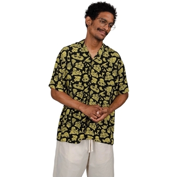 tekstylia Męskie Koszule z długim rękawem Brava Fabrics Veranoir Faes Shirt - Lemon Czarny