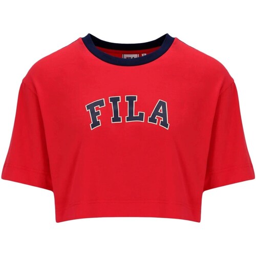 tekstylia Damskie T-shirty z krótkim rękawem Fila FAW0818 Czerwony