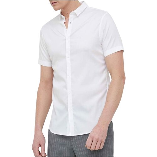 tekstylia Męskie Koszule z długim rękawem EAX 8NZC51 ZNYXZ Biały