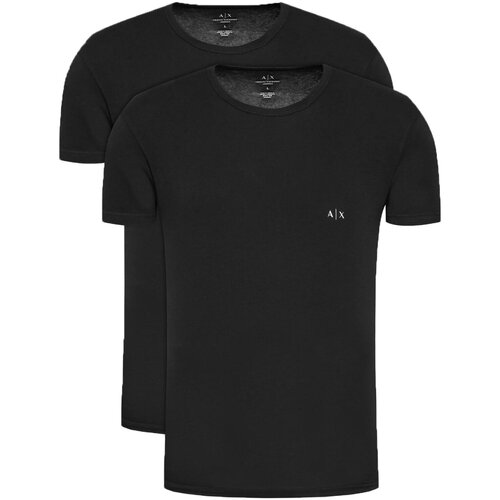 tekstylia Męskie T-shirty z krótkim rękawem EAX 956005 CC282 Czarny