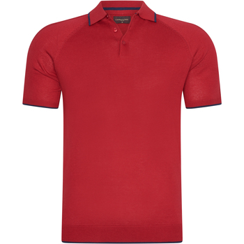 tekstylia Męskie Koszulki polo z krótkim rękawem Cappuccino Italia Tipped Polo Czerwony