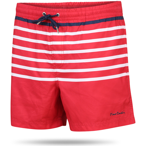 tekstylia Męskie Kostiumy / Szorty kąpielowe Pierre Cardin Striped Swim Short Czerwony