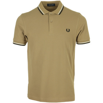 Fred Perry Twin Tipped Shirt Brązowy