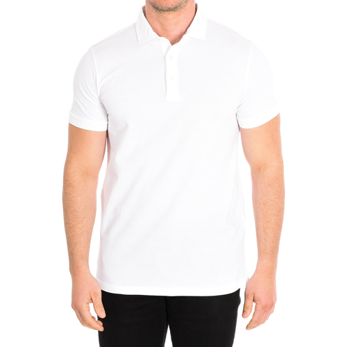 tekstylia Męskie Koszulki polo z krótkim rękawem CafÃ© Coton WHITE-PLOLSMC Biały