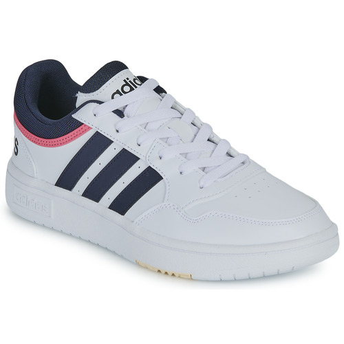 Buty Damskie Trampki niskie Adidas Sportswear HOOPS 3.0 Biały / Czarny / Różowy