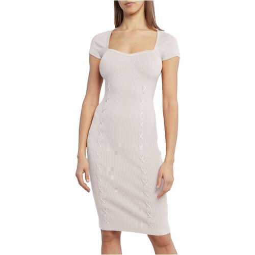 tekstylia Damskie Sukienki Guess W1BK51 Z17X3 Biały