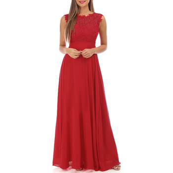 tekstylia Damskie Sukienki La Modeuse 61637_P140676 Czerwony