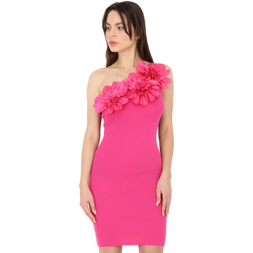 tekstylia Damskie Sukienki La Modeuse 66289_P153988 Różowy