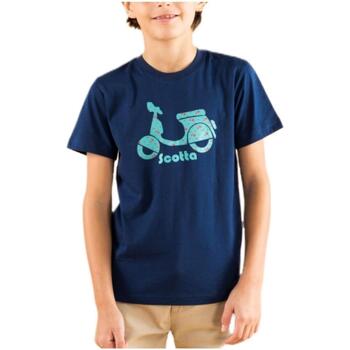 tekstylia Chłopiec T-shirty z krótkim rękawem Scotta  Niebieski