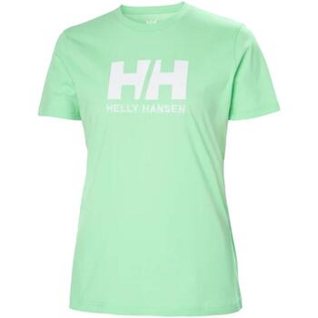 tekstylia Damskie T-shirty z krótkim rękawem Helly Hansen  Zielony