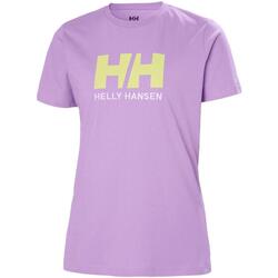 tekstylia Damskie T-shirty z krótkim rękawem Helly Hansen  Fioletowy