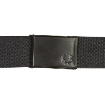 Fred Perry GRAPHIC BRANDED WEBBING BELT Czarny