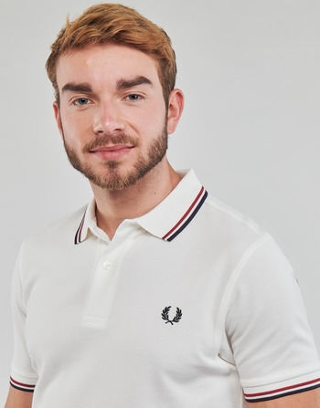 Fred Perry TWIN TIPPED FRED PERRY SHIRT Biały