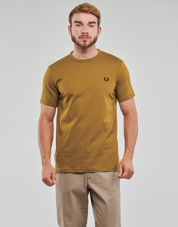 tekstylia Męskie T-shirty z krótkim rękawem Fred Perry RINGER T-SHIRT Musztarda